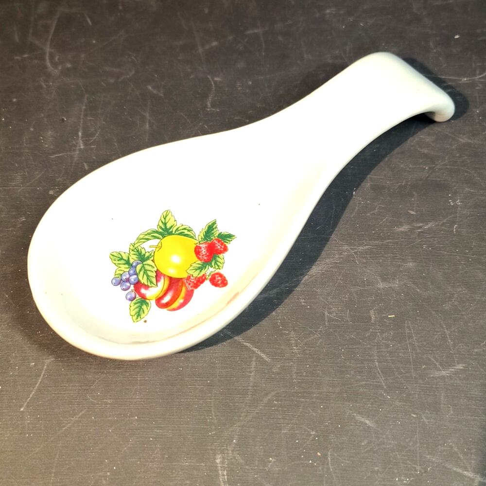1082.  Vintage Spoon Rest Fruit Basket by Corning Corelle Co.